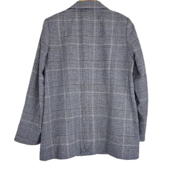 Madewell Dorset Wool Blazer in Blue Plaid Size Medium - Picture 5 of 8